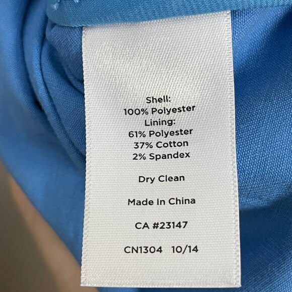 Talbots Dress Sunflower Lace Sheath Short Sleeve Cornflower Blue Size 6 Feminine - Picture 12 of 14